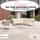 6-Seater Outdoor Corner Sofa Set – Stylish Polyester Cushions Included