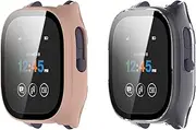 2-Pack Suitable for Gizmo Watch 3 Case Film All-in-one Protective Case for Children's watches PC + Tempered Film Case (2PA)