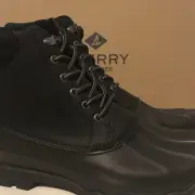 NEW Sperry Top Sider Men’s Size 9 M Avenue Duck Boot Black STS 23428