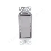 Eaton Gray Decorator Rocker Light Switch 15A Single Pole 120/277V 7501GY