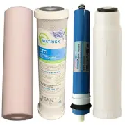 Reverse Osmosis Water RO High Volume Filters 50GPD Membrane + DI Filter PRO-4-DJ