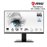 在飛比找蝦皮商城優惠-MSI 微星 PRO MP223 美型螢幕 22型 FHD/