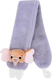 [OATIPHO] Children's Scarf Boy Tie Kid Winter Costume Accessory Elephant Cross Scarf Kid Fluffy Scarf Cartoon Elephant Scarf Boy Cross Tie Collar Cartoon Neck Scarf Pink Plush