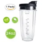 24 OZ Replacement Cup with sip & seal Lids for Nutri Ninja Auto IQ Blender