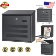 Durable Galvanized Locking Mailbox - Weatherproof & Stylish Wall Mount Design