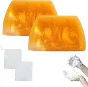 2Pcs Deep Cleansing Moisturizing Golden Perfume Soap,Silky Nourishment Gold Soap for for Face and Body,Natural Mild Handmade Essential OilSoap