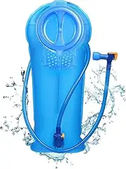 Hydration Bladder 2L Non-BPA and Odorless Hydration Pack Water Bladder Reservoir Leak Proof for Backpacking Biking Hiking and Camping-Blue