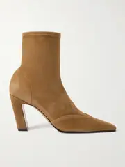 [KHAITE] KHAITE - Nevada Suede Ankle Boots - Camel - IT40.5 IT 40.5 Brown