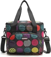 Adult Lunch Box Insulated Lunch Bag Large Cooler Tote Bag for Men, Women (Dot)