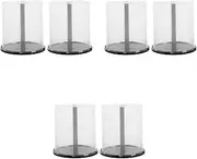 Angoily 6 pcs Empty CD DVD Cake Box Spindle, Holds 100 Discs, Clear Plastic Storage Case, Compatible with CD-R DVD-R, Compact Disk Storage