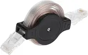 Retractable Network Cable 1.5m Ethernet Cable for Gaming Black Extension Cord