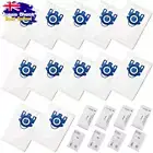 12 Pack GN Vacuum Bags for Miele C1 C2 C3 S2 S5 S8 w/ 4 Pre & Post Motor Filter