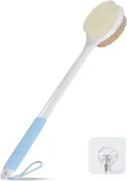17 Inch Back Scrubber for Shower, Anti-Slip Long Handle Shower Brush with Soft a