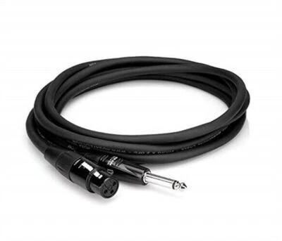 Hosa Pro Microphone Cable, Rean XLR3F To 1/4" TS, 10Ft