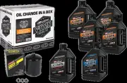 Maxima Evo Mineral Motor Oil Change Kit w Black Filter 20W50 HD Bad Boy 95-97