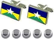 [Select Gifts] Shirt Dress Studs Rondonia Flag Cufflinks