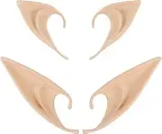 Costume Elf Ear Cuffs - Fairy Mystical Pixie Elven Ears Two Sets of Different Sizes for Men Women and Childrens Costumes