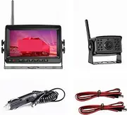 2ch AHD Wireless Truck DVR Car Monitor Car Display Screen 7" IR Night Vision Reverse Backup Recorder WiFi Camera Compatible for Bus RV(Type1)