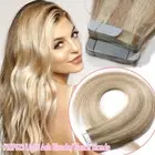 CLEARANCE 100% Tape In Russian Remy Human Hair Extensions Straight THICK Weft AU