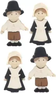Pilgrims Buttons by Buttons and Embellishments - 4 Piece