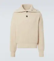 [McQueen] McQueen Ribbed-knit wool and cashmere sweater AU 96 beige