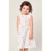 Petite Plume Kids' Amelie Sleeveless Nightgown in White at Nordstrom, Size 4Y