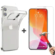 Apple iPhone 12 PRO Clear Case Cover & 9H Tempered Glass Screen Protector Guard