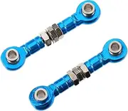 HEATSHAKING 2Pcs Adjustable Servo Link Tie Rod for Rc Cars Pull Rod Lightweight Corrosion Resistant Easy Installation Finish Steering Linkage