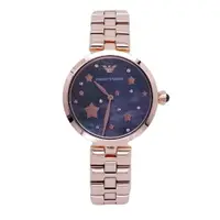 在飛比找樂天市場購物網優惠-ARMANI 盛開的百花星空時尚優質女性腕錶-玫瑰金-AR1