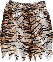 Beavorty Leopard Print Short Skirt for Unisex Lightweight Breathable Polyester Garment for Jungle Theme Parties Festivals and Halloween Celebrations Versatile Costume Accessory