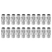 Leather Cord End Clasp, 20Pcs 4mm Hole Clasps Jewelry Making, Silver