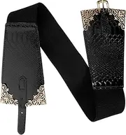 [Holibanna] Women Elastic Wide Waist Belt Vintage Peacock Pattern Corset for Dresses Skirts Sweaters Adjustable High Waist Fashion Accessory