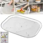 Rectangular Rotary Storage Tray Transparent Condiment Shelf Tray Refrigerator