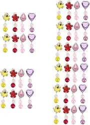 [ERINGOGO] 20 Pairs Children's Earrings Jewelry Women Earrings Ear Piercing Jewelry Chic Earrings Party Earring Jewelry Non Decor Drop Earrings Miss Hanging Beads Tassel Plastic