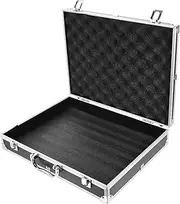SUPVOX Aluminum Hard Case Briefcase: 14.5 Inch Lockable Carrying Case with DIY Customized Pluck Foam Interior - Portable Hard Suitcase, Secure Storage for Electronics, Tools, and Valuables
