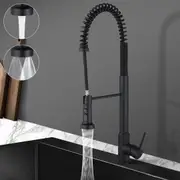 ACA Black Pull Out Kitchen Mixer Taps 360° Swivel Spout 3 Modes Spray Sink Faucet WELS