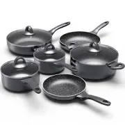 Induction Cookware Pots and Pans Set 10 Piece BEZIA Dishwasher Safe Nonstick ...