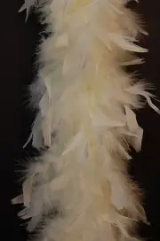Ivory Chandelle 80 Gram Feather Boas 2-Yards for Halloween, Costumes, Bridal