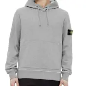 NEW Stone Island Grey Hoodie Pull-over Sweatshirt #64120 Size Athletic Medium