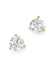 Bloomingdale's Fine Collection Certified Diamond Stud Earrings in 18K Yellow Gold Martini Setting, 1.0 tcw