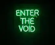 'Enter The Void' Neon Light Green Neon Wall Sign Display Bar Club Artwork Wall