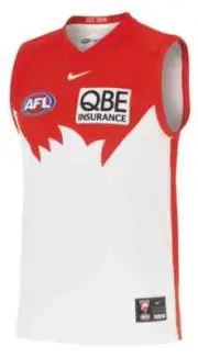 Sydney Swans 2025 AFL Mens Home Guernsey Sizes S-5XL BNWT