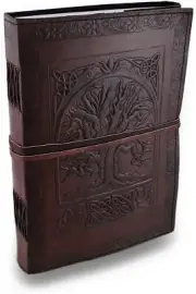 Handmade Vintage Tree of Life Antique Looking Genuine Leather Blank Book Boun...