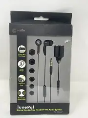 Stereo Headset and Audio Splitter Hands-Free 3.5mm Plug Earbud Macally Tunepa