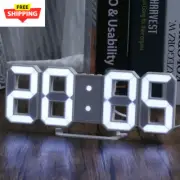 Clock 3D LED Digital Alarm Clock Wall Clock Time/Date/Temperature for Home/Kitch
