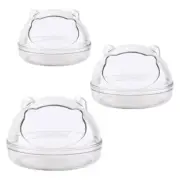 Hamster Bathroom Clear Plastic Dry Bath Container Sauna Sandbox Easy to Clean
