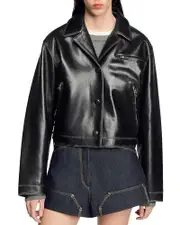 Sandro Jude Leather Jacket