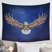 Multi Colored Royal Bald Eagle Tapestry