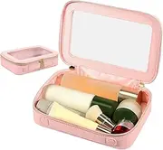[Generic] Clear Cosmetic Bag, Clear Cosmetic Case - Multifunctional Cosmetic Bag, Transparent Multi-Purpose Travel Makeup Case - Portable Cosmetic Storage Bag Design - Stol, Pink, Siehe Beschreibung, See