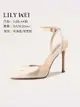 Lily Wei2024新款包頭涼鞋女夏小碼313233大碼高跟鞋40-43細跟41
